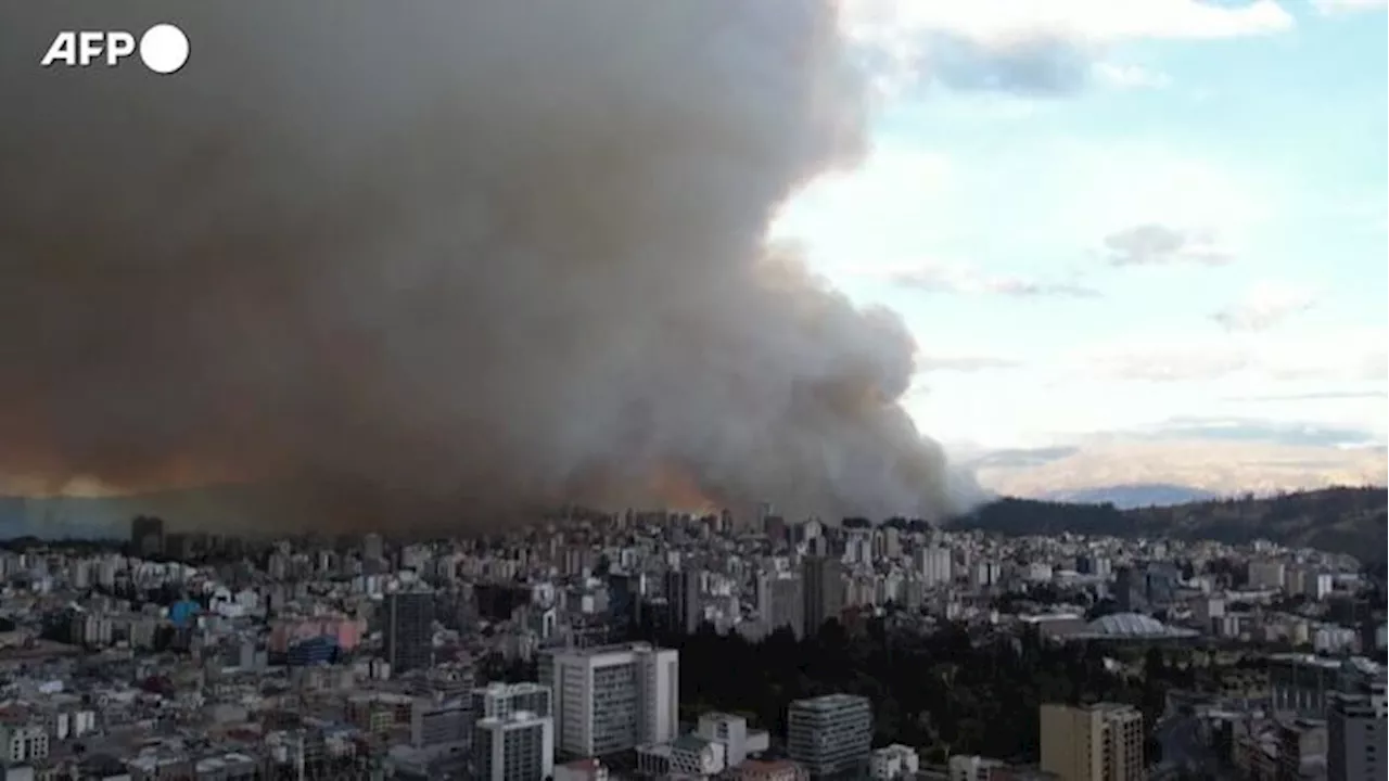 Ecuador, mega incendio minaccia la zona nord di Quito