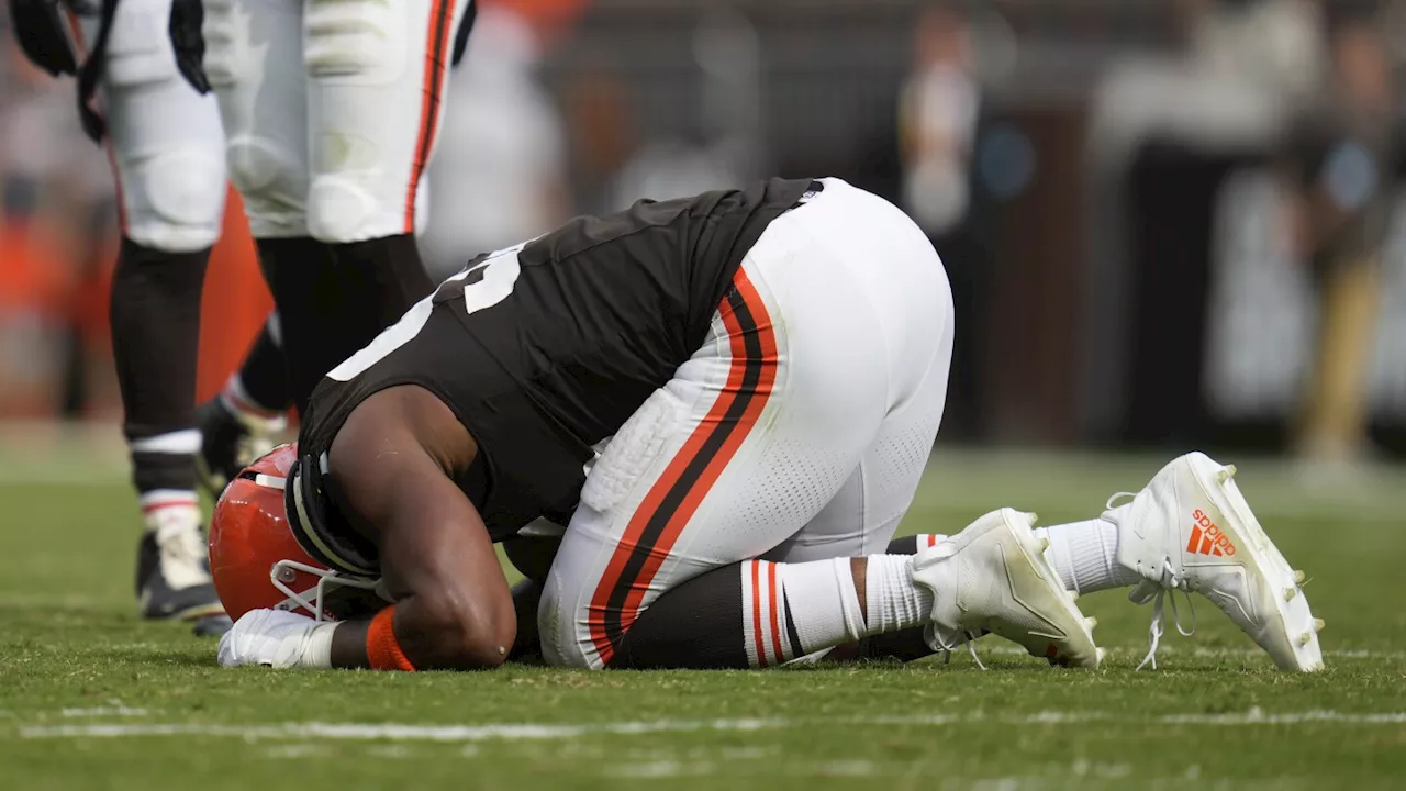 DE Myles Garrett among key Browns players not practicing due to injuries. G Teller put on IR