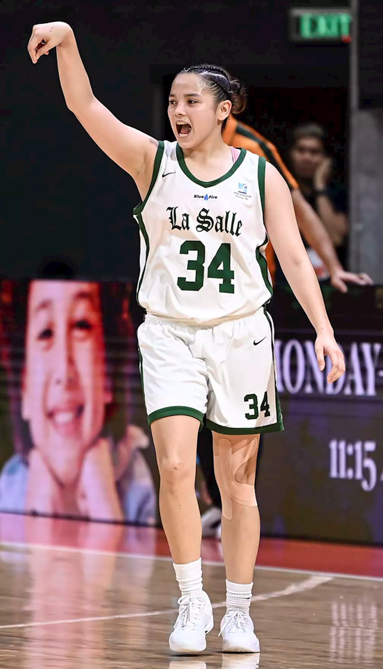 San Juan breaks UAAP 3-pt record, lifts DLSU to first win in Season 87