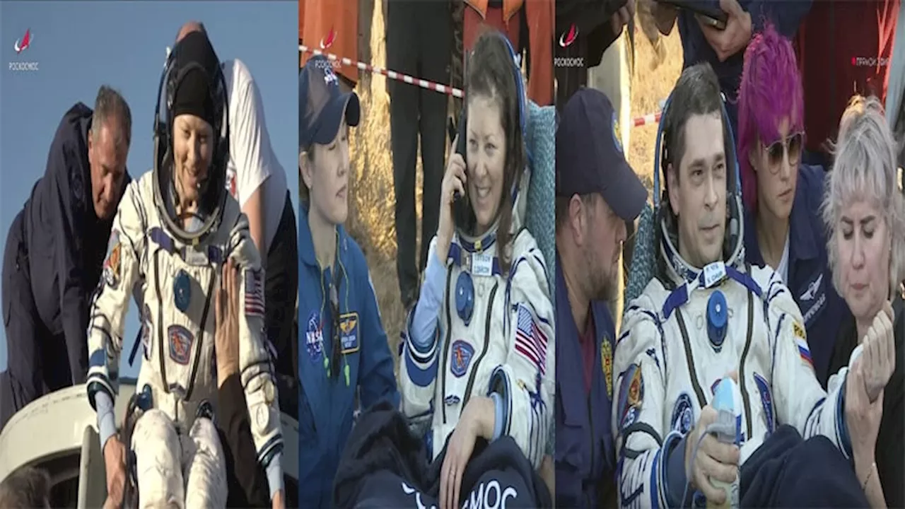 Russian Soyuz brings crew of three back who lived on space station for 6 months