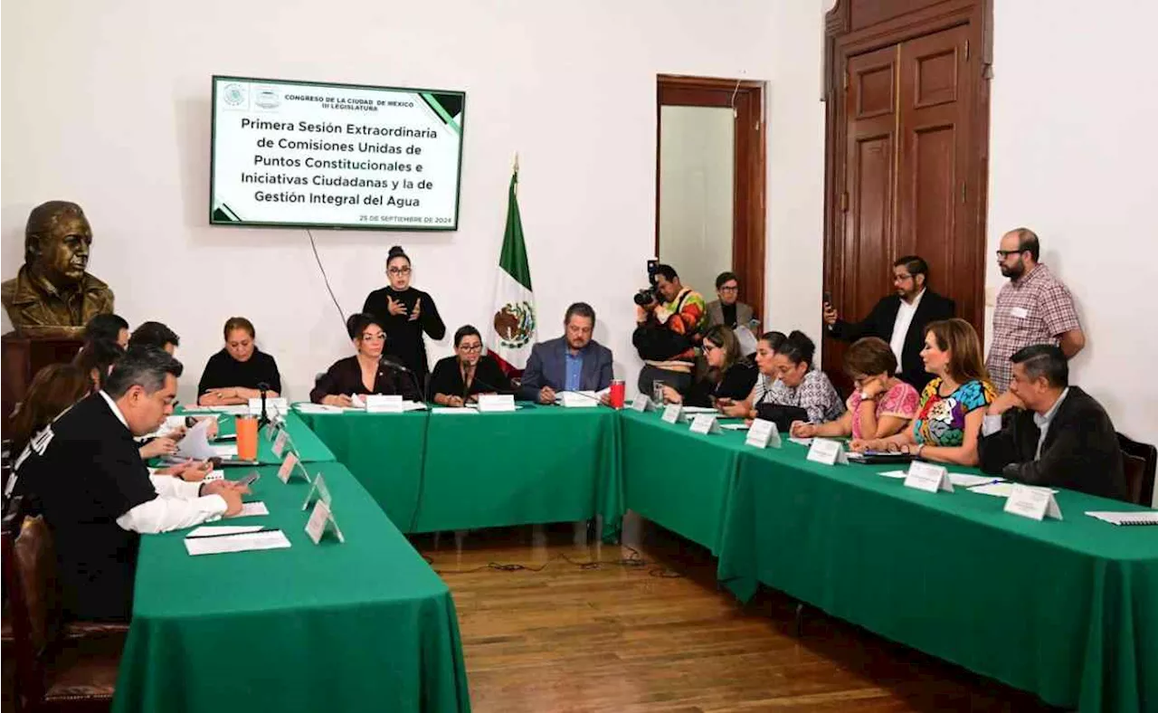 Avanza en comisiones del Congreso de CDMX la transformación del Sacmex en Secretaría del Agua