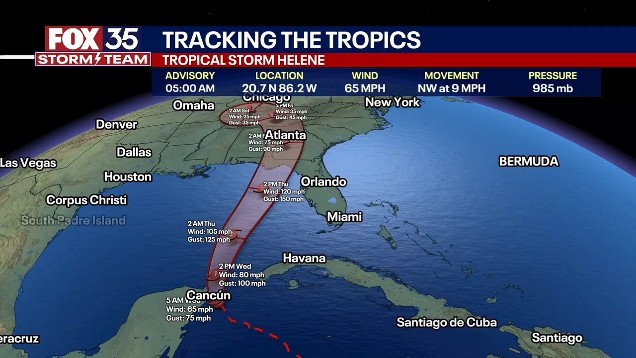 Live updates: Tropical Storm Helene to rapidly intensify into major hurricane on approach to Florida