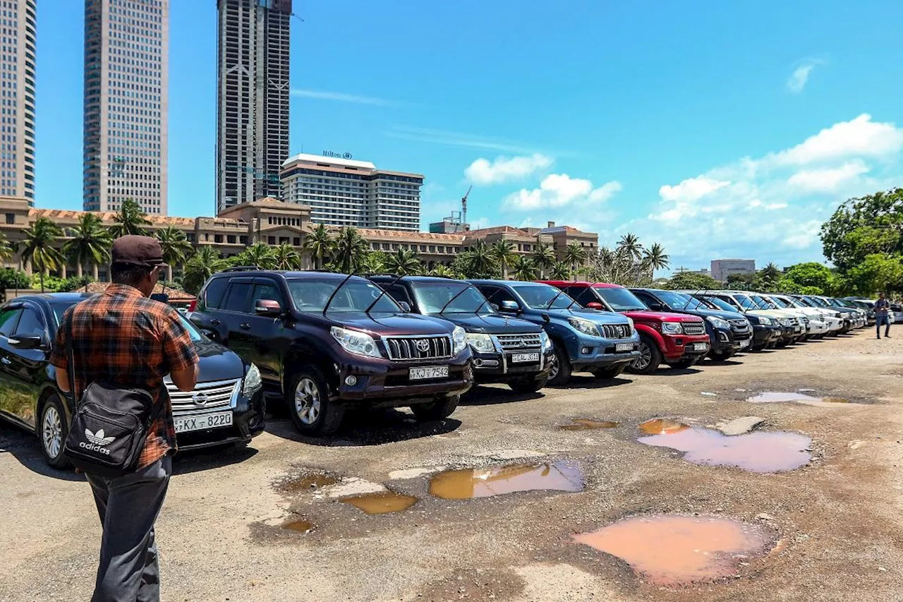 Gov’t cars abandoned as Sri Lanka’s leftist leader takes charge