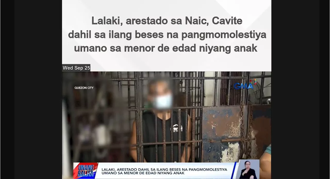 Lalaki, huli sa paulit-ulit na pangmomolestiya umano sa 13-anyos na anak na babae