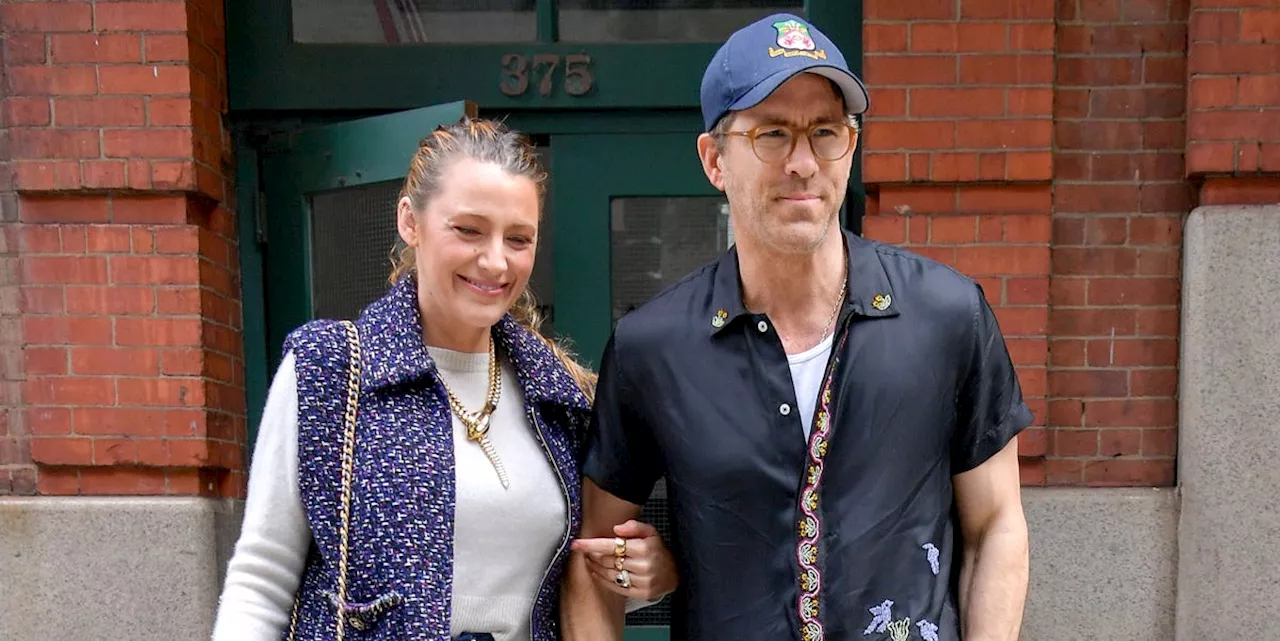 Blake Lively and Ryan Reynolds Look So in Love in Coordinating Navy Fits