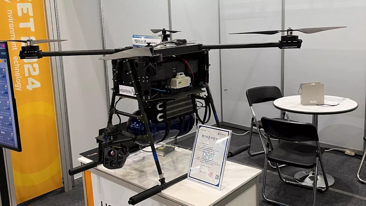 World’s 1st hydrogen drone with 5,800-mile remote operation range revealed in Seoul