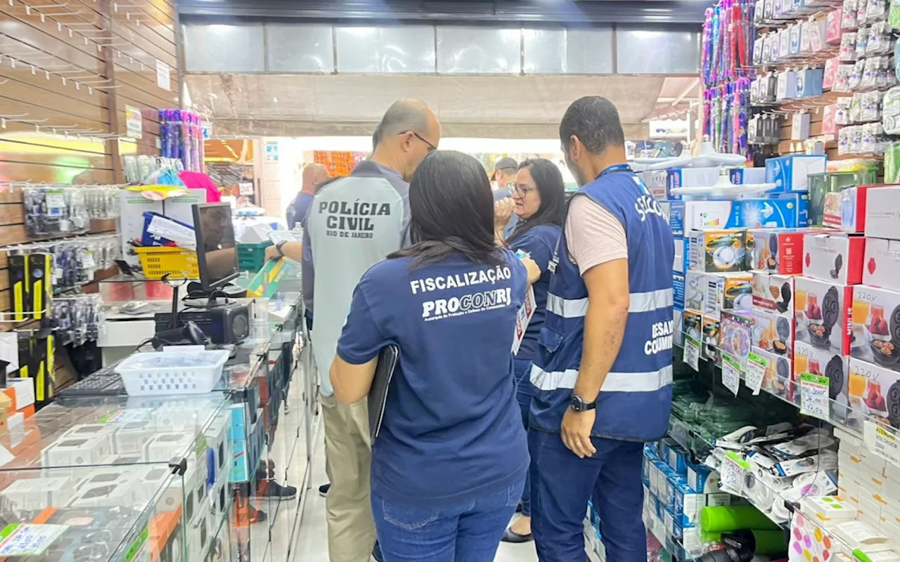 Operação conjunta tem quase meia tonelada de eletrônicos falsificados apreendidos no Centro