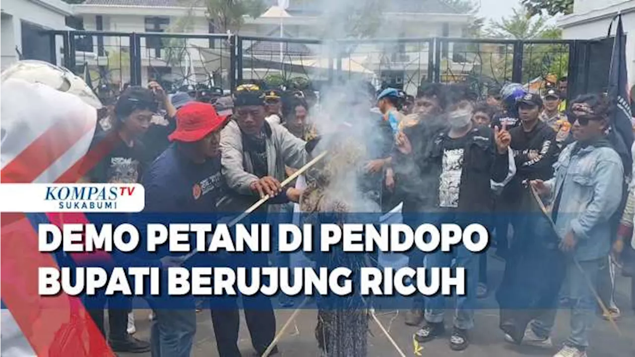 Demo Petani Di Pendopo Bupati Berujung Ricuh