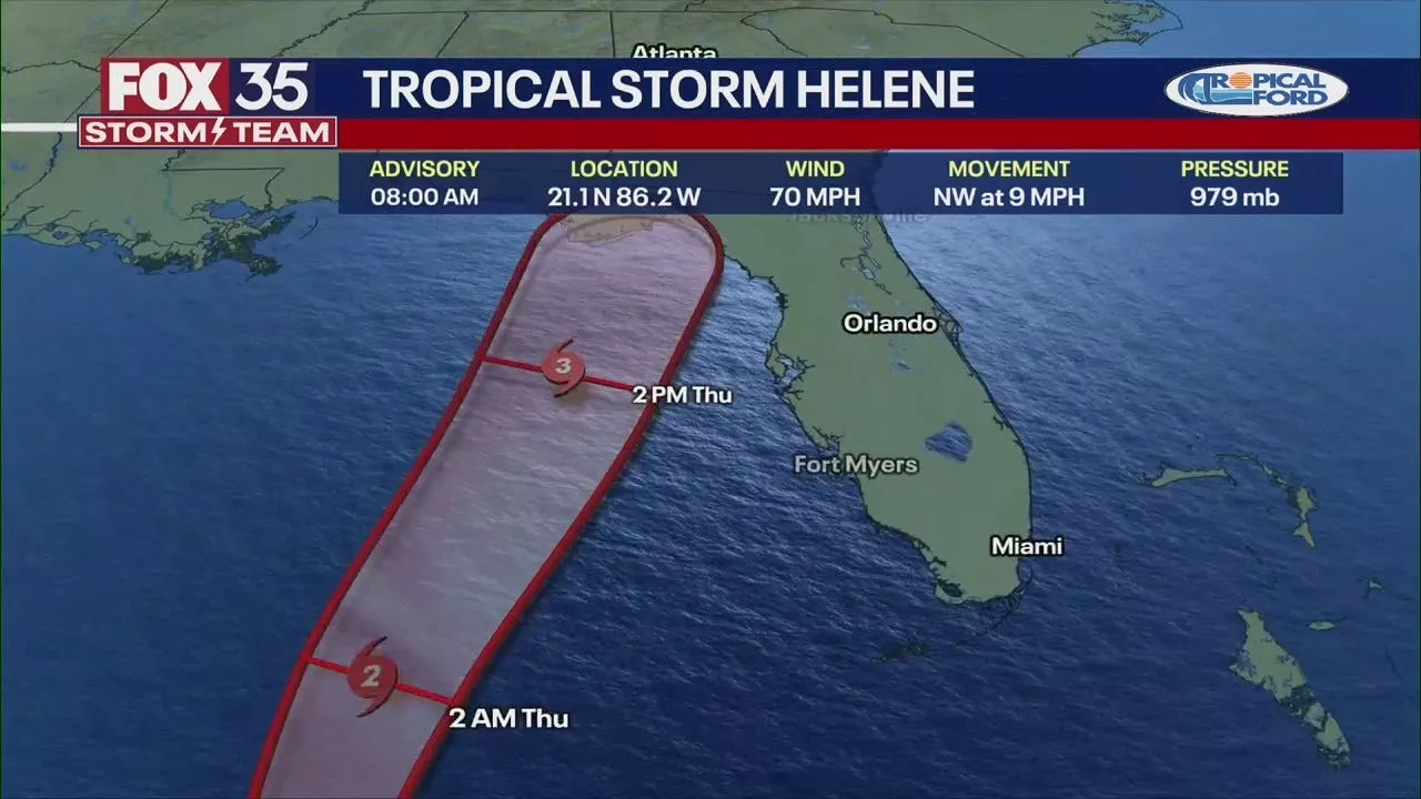 Live updates: Tropical Storm Helene nears hurricane strength in Caribbean on trek to Florida