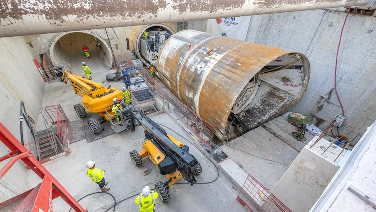 Prolongement de la ligne B du métro de Toulouse : le tunnelier est sorti de terre