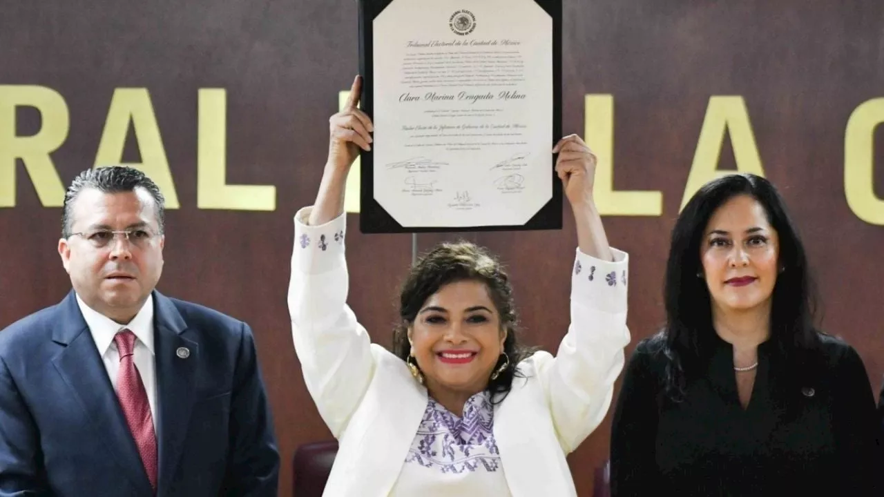 Clara Brugada recibe constancia como jefa de Gobierno de la CDMX