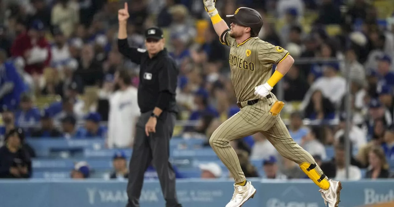 Triple play ends game as flat Dodgers lose to surging Padres