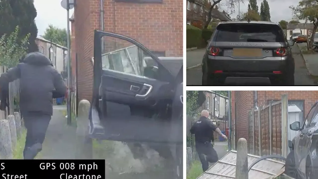 WATCH: Moment suspected burglar crashes Range Rover into garden after police chase which saw illegal zombie...