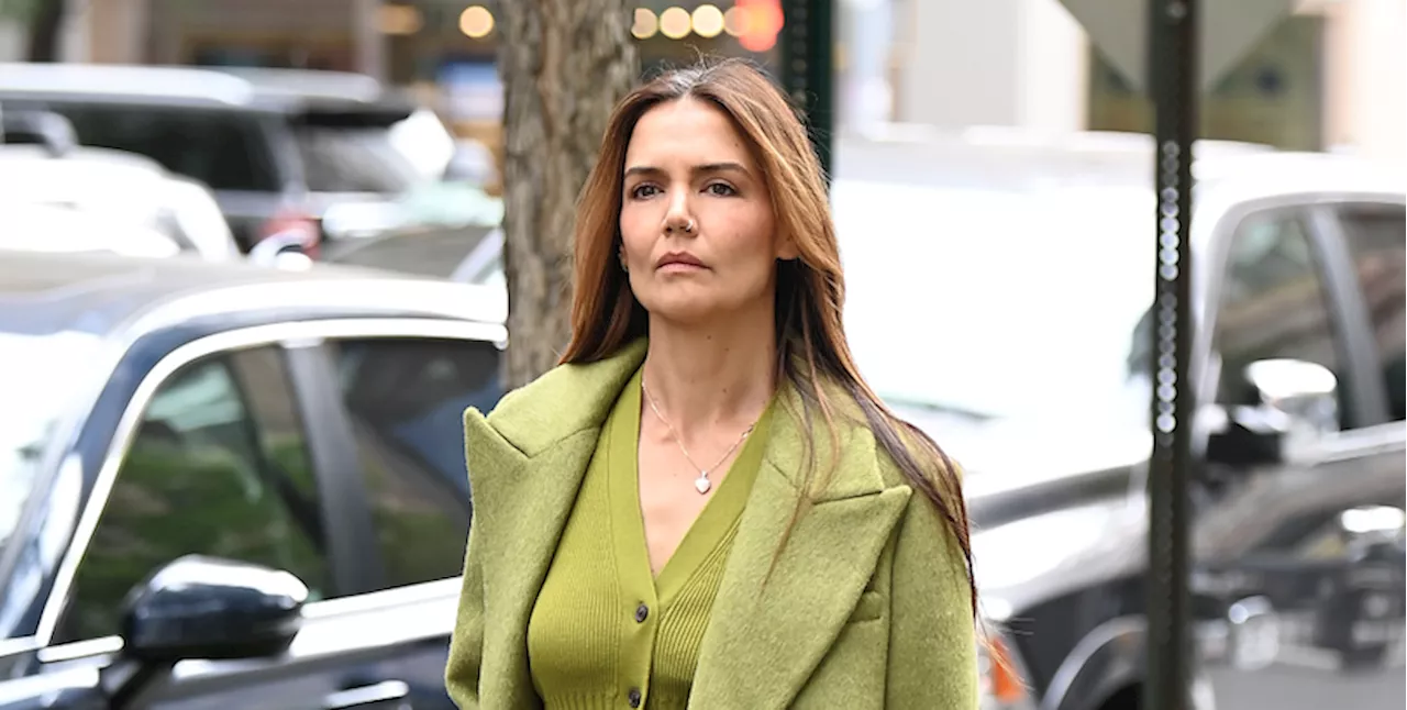 Katie Holmes Puts a 'Rich Mom' Spin on Charli XCX's Brat Green Trend