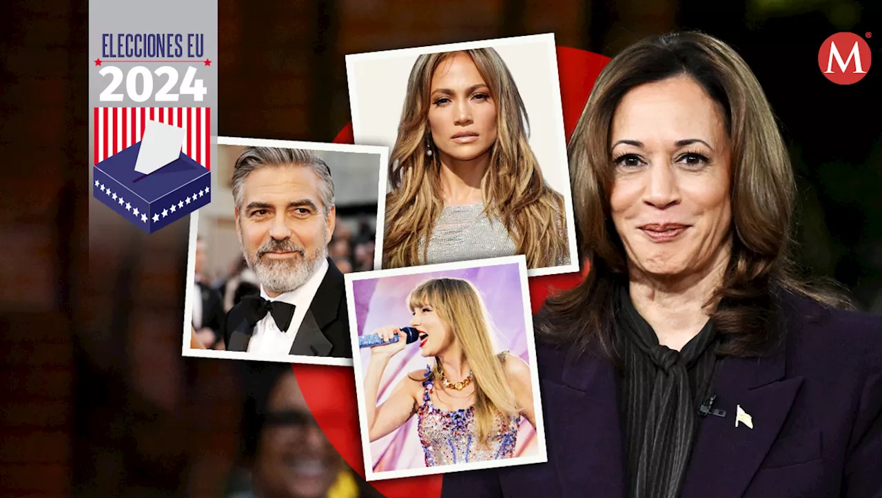 Celebridades apoyan a Kamala Harris pero su impacto en los votantes es dudoso