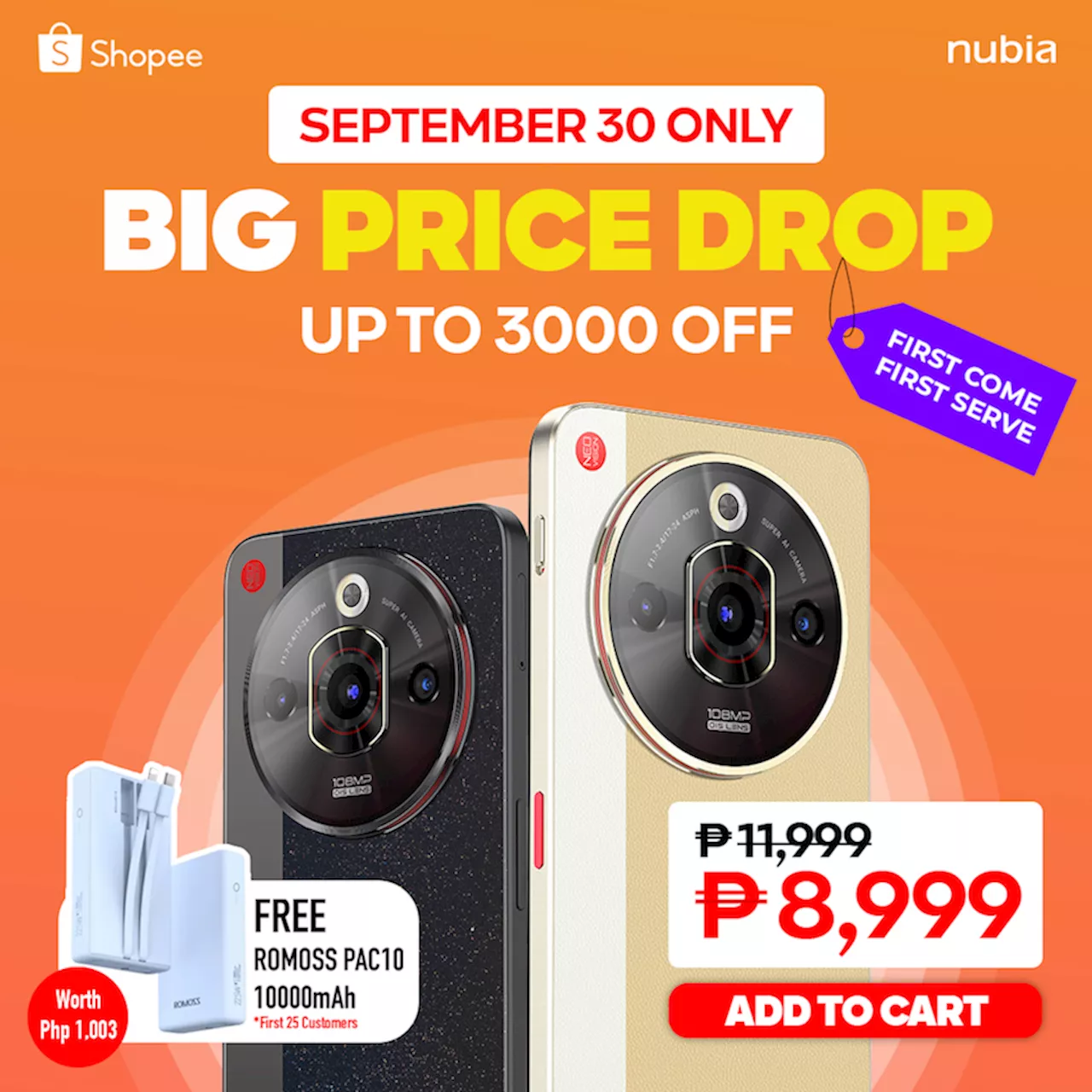 nubia Philippines announces exclusive Shopee Payday Sale on September 30