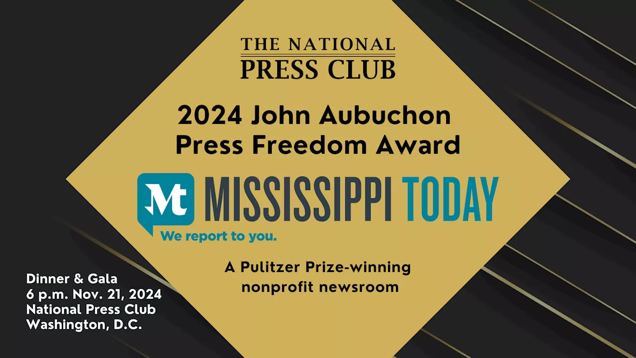 National Press Club awards Mississippi Today with its highest press freedom award