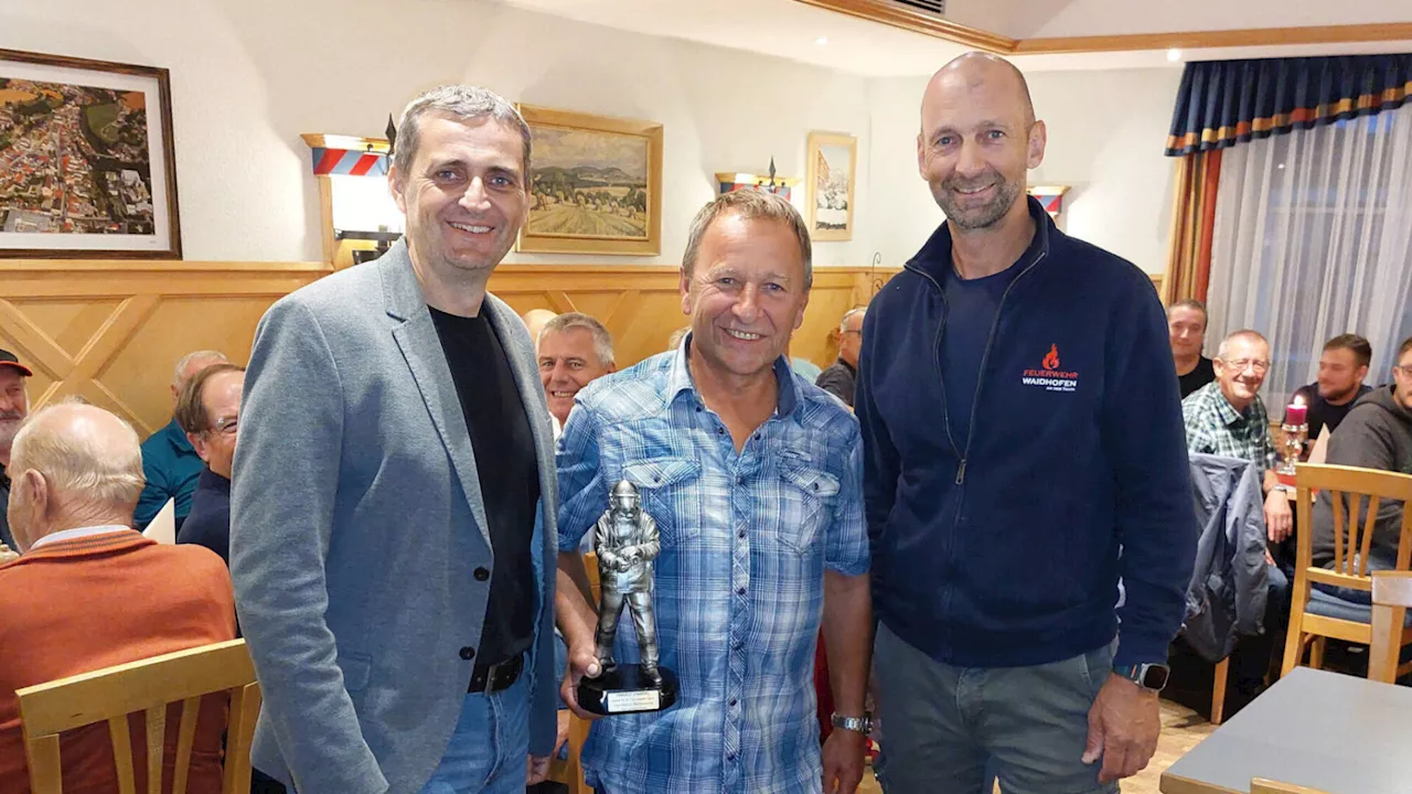 Dreifacher Jubel für Harald Zimmerl bei der Feuerwehr Waidhofen