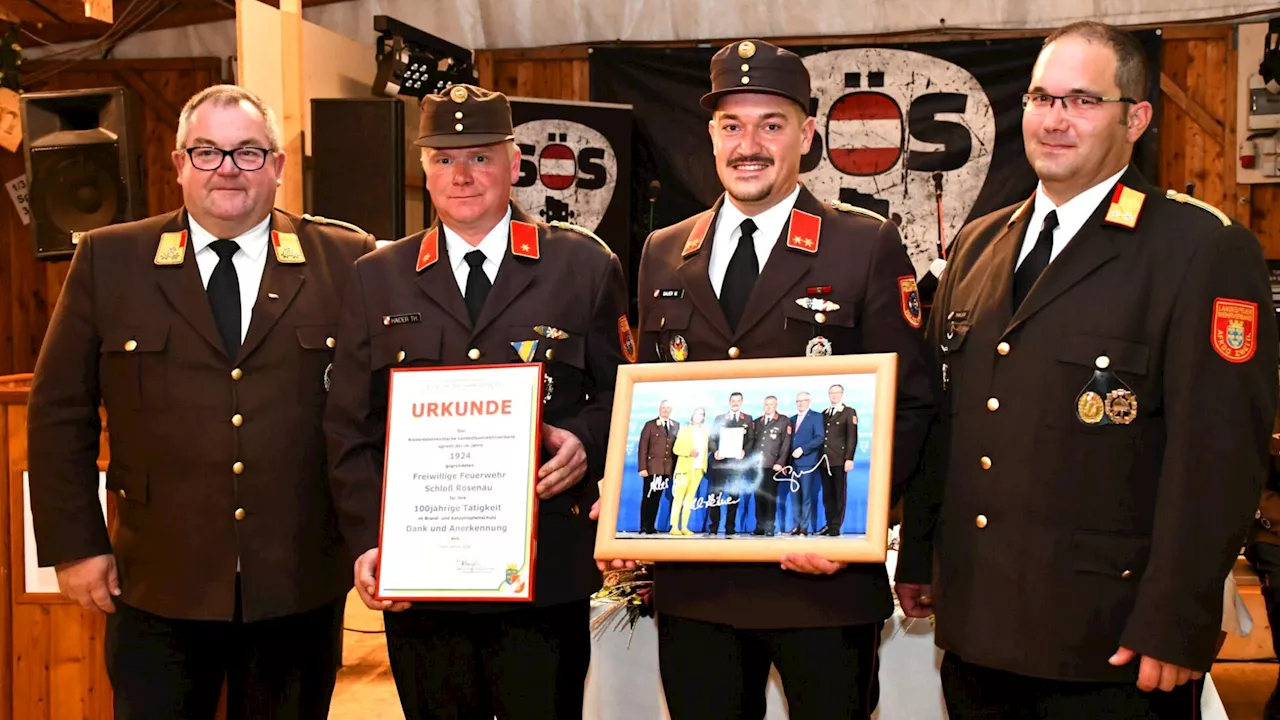 Ein Jahrhundert Feuerwehr in Schloss Rosenau