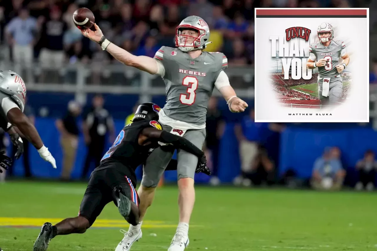 UNLV QB Matthew Sluka quits team in middle of undefeated season: 'More money'