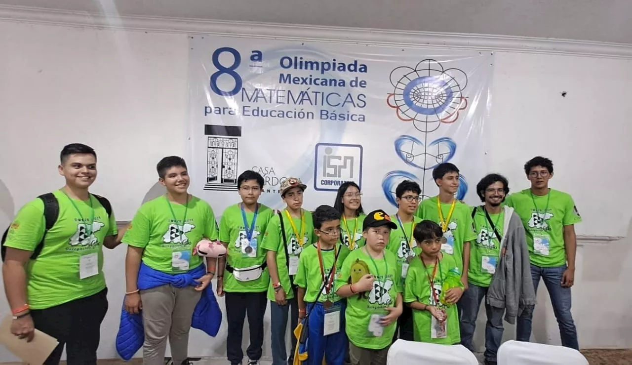 Estudiantes de Guanajuato ganan medallas de oro, plata y bronce en la Olimpiada de Matemáticas 2024