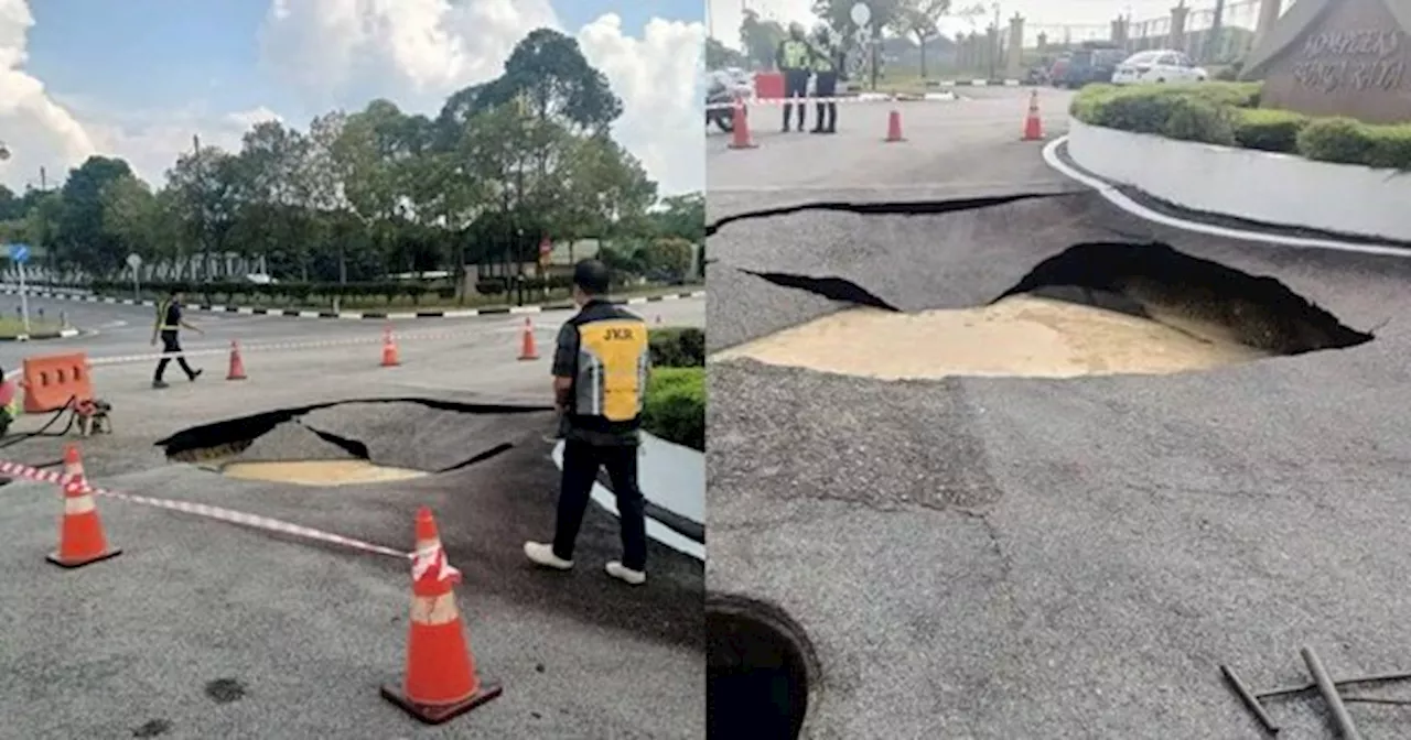 Sinkhole Discovered at KLIA's Bunga Raya Complex Entrance