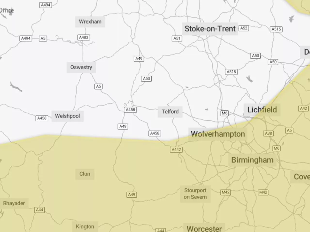 New 17-hour heavy rain warning issued for much of Shropshire with temperatures set to dip