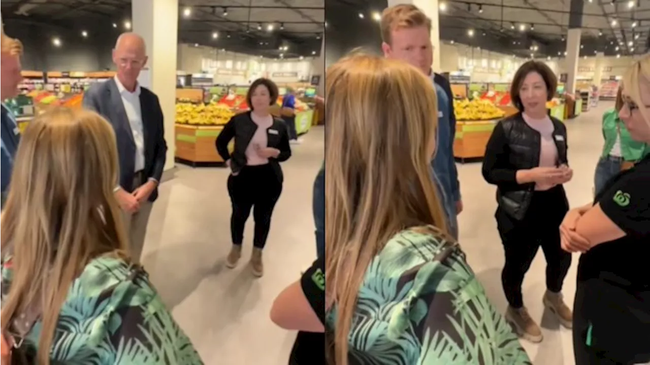 Woolies CEO harassed by activist in supermarket