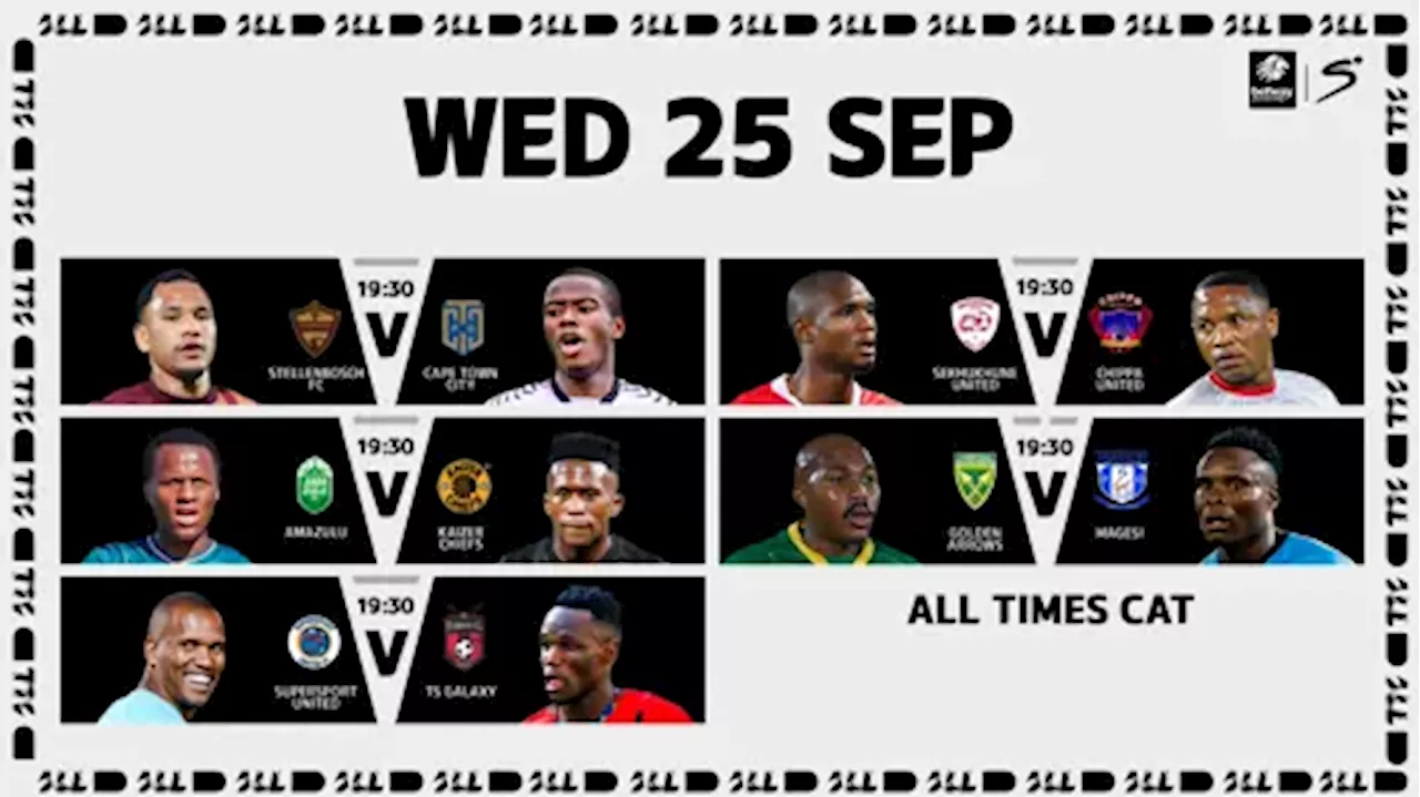 Usuthu and Amakhosi headline Wednesday’s Betway Prem action