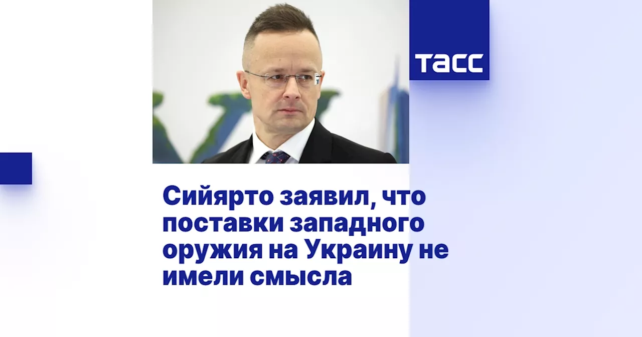 Сийярто заявил, что поставки западного оружия на Украину не имели смысла