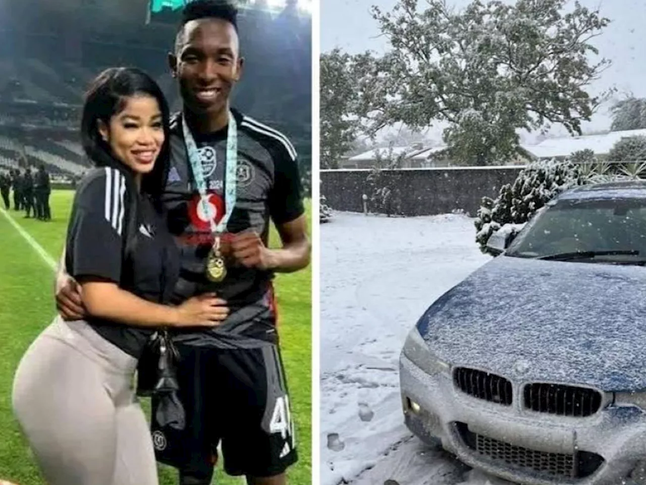 PICTURE: Orlando Pirates star Thalente Mbatha’s girlfriend flaunts her BMW