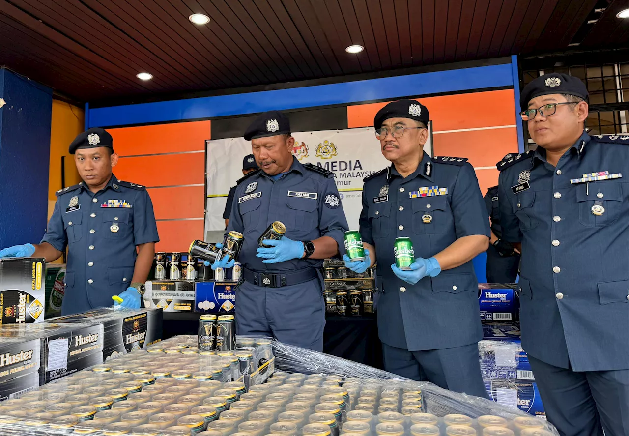 Minuman keras lebih RM600,000 dirampas JKDM Pahang sehingga bulan ini