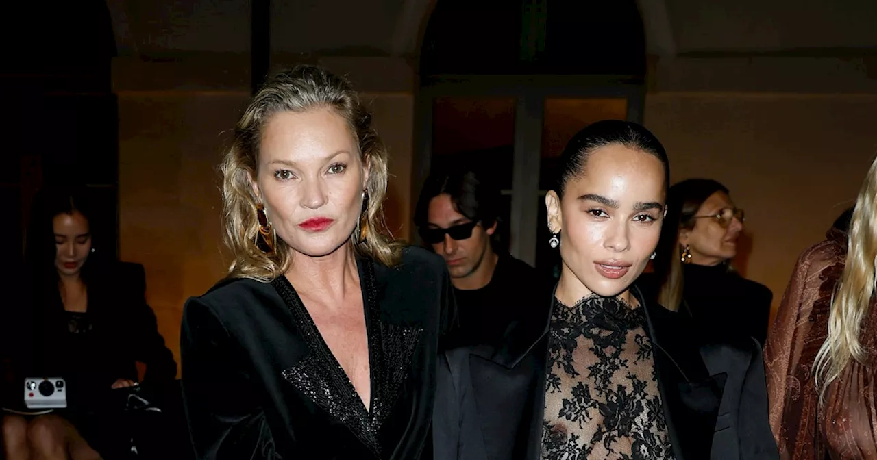 Zoë Kravitz Frees The Nipple While Sitting Front Row With Kate Moss