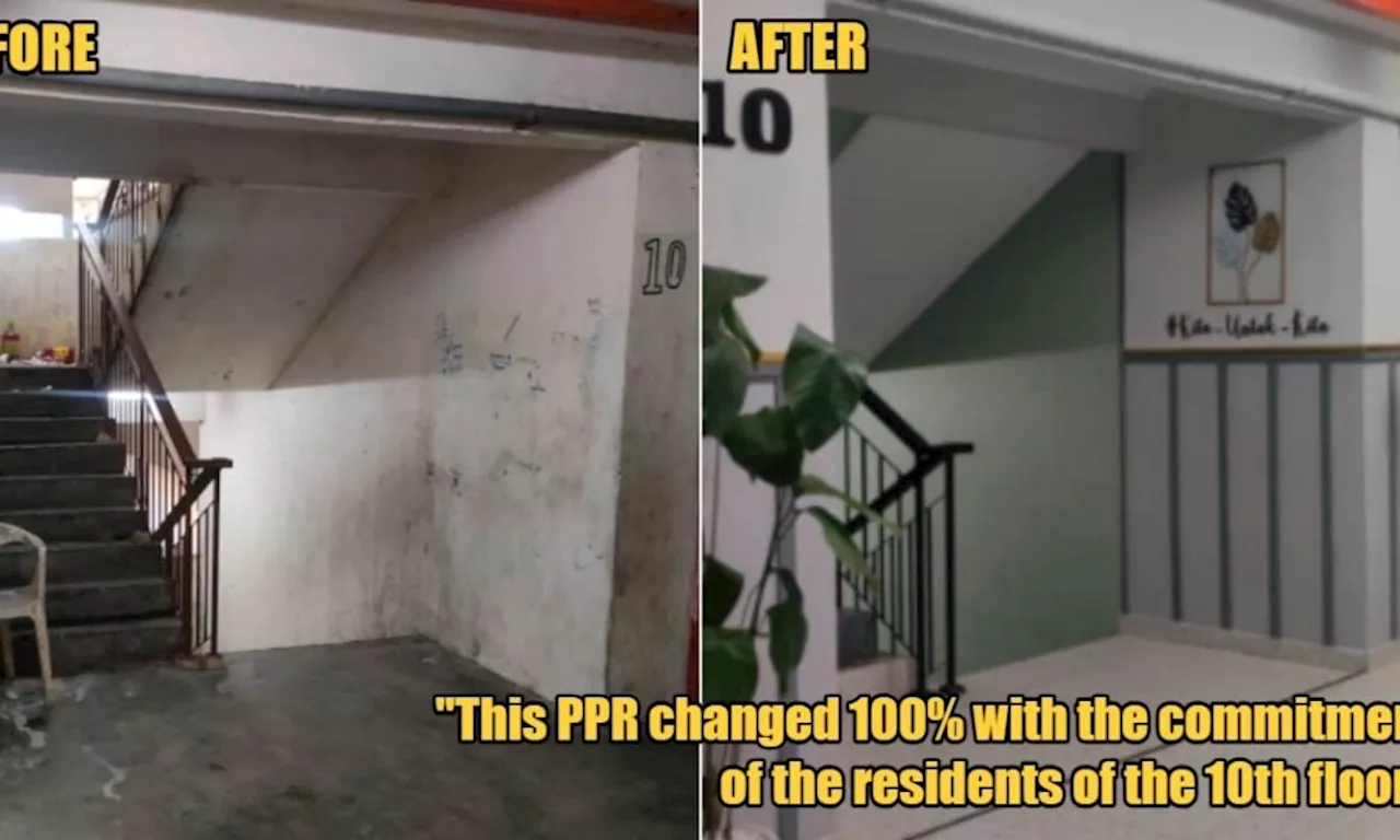 Subang PPR Residents Work Together to Transform Entire Floor From 'Horrifying State to Condo Standards'