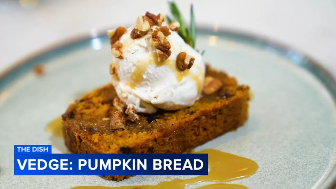 The Dish: Pumpkin bread and fig leaf bourbon sour from Vedge in Center City