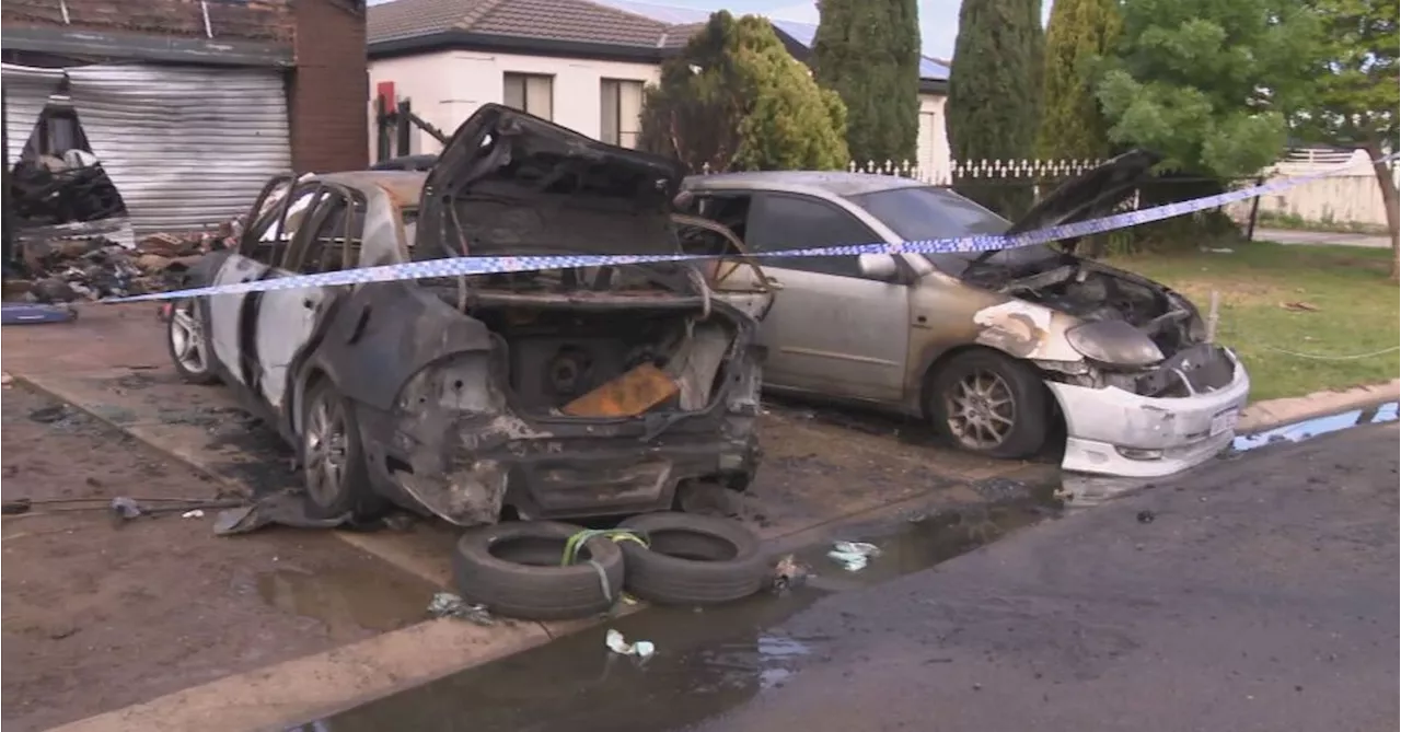 Children pulled from burning home following a suspicious blaze in Melbourne's west