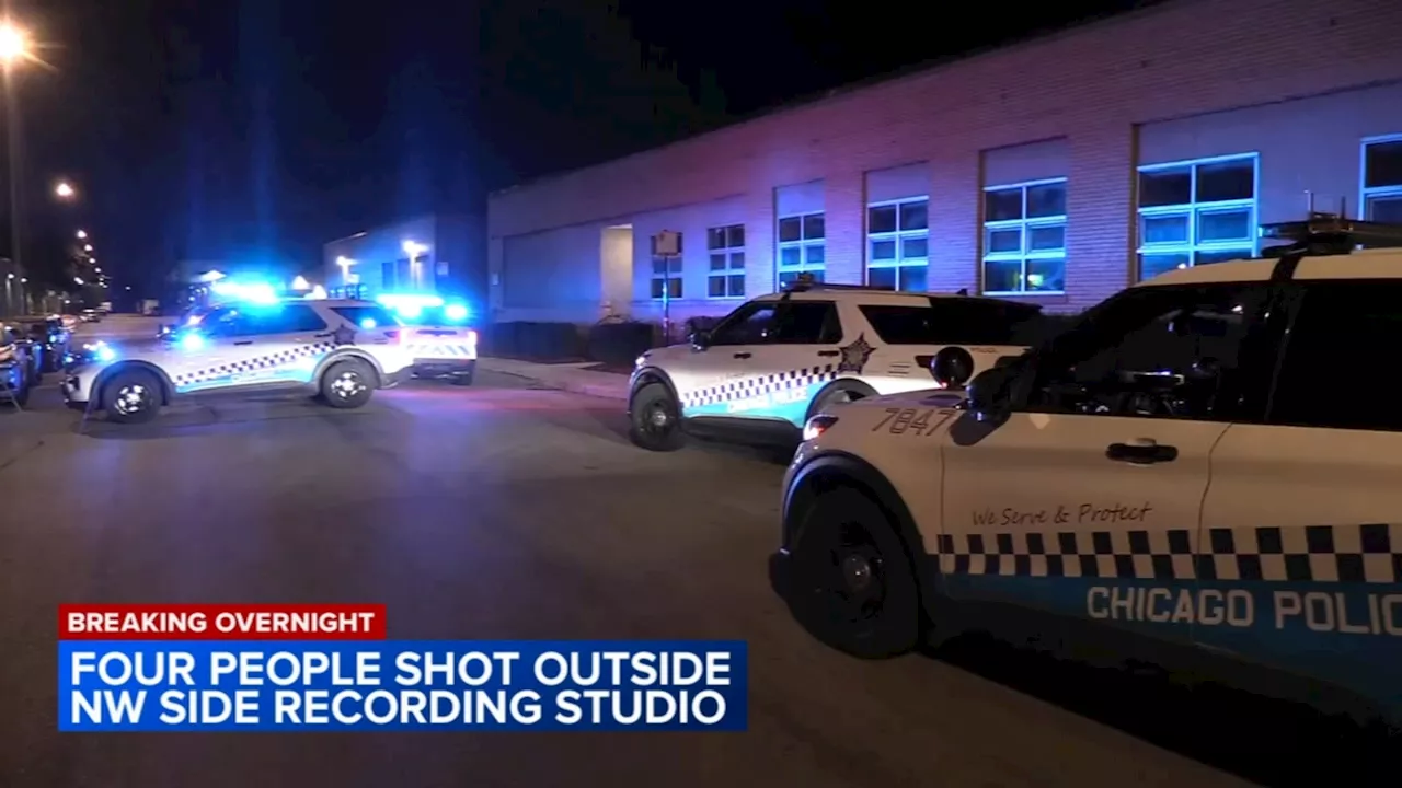 4 wounded in shooting near NW Side music studio, Chicago police say