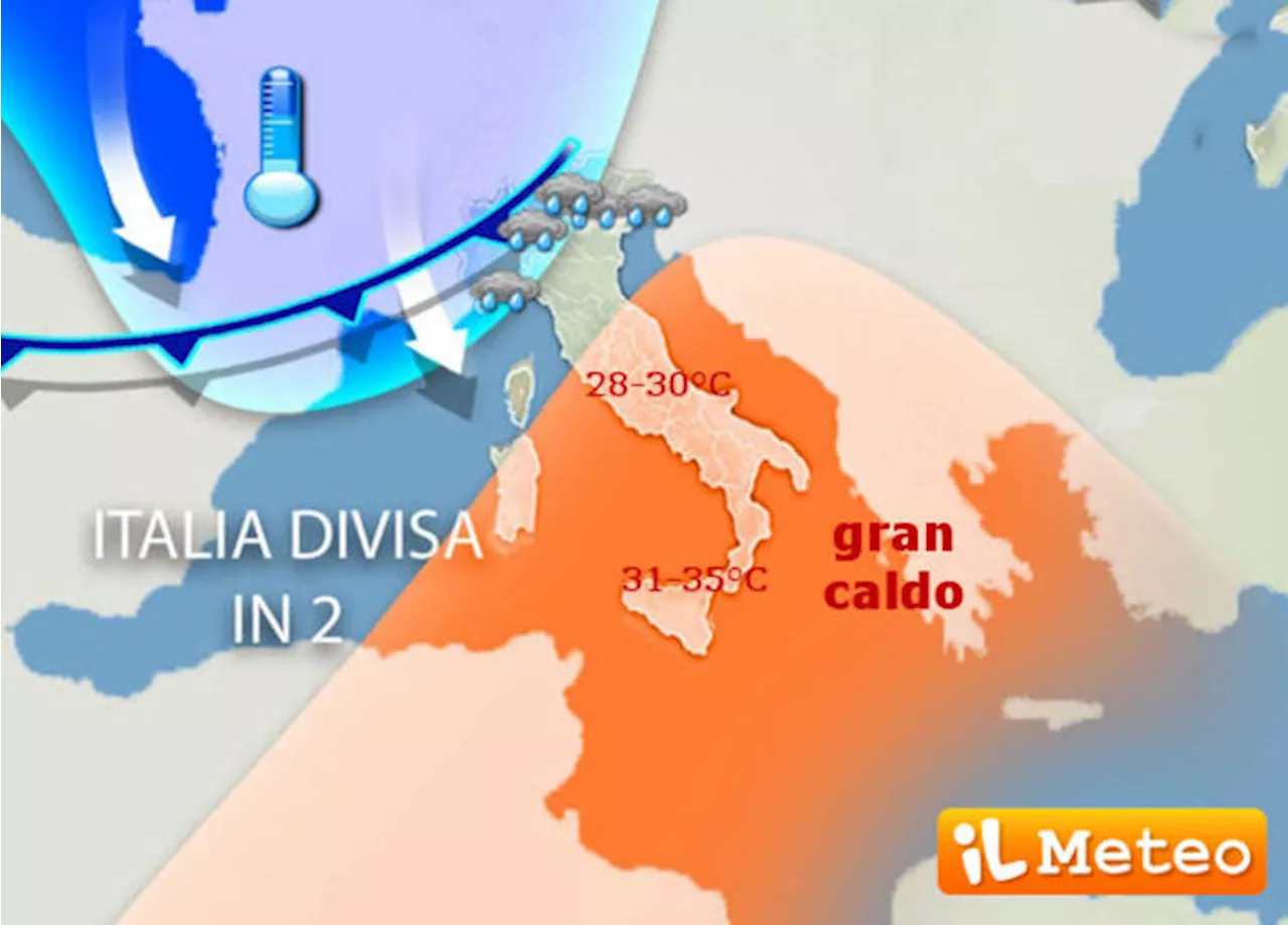 Italia divisa in due per il meteo da venerdì