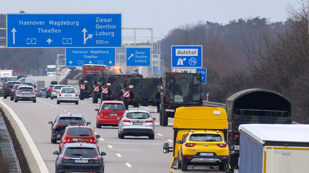 Bundeswehr-Konvoi durch Sachsen-Anhalt, Sachsen, Thüringen und Bayern