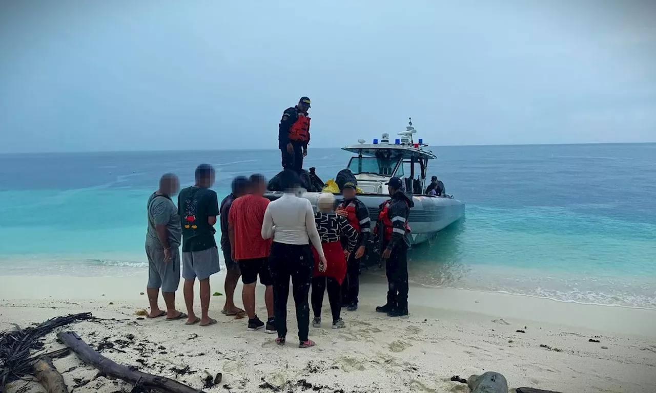 Armada rescató a migrantes que fueron abandonados en un cayo cerca de San Andrés