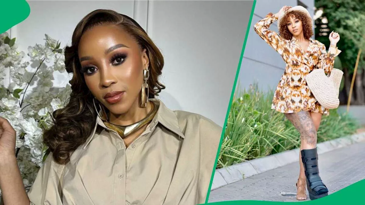 Sbahle Mpisane's Moon Boot is Back Under Scrutiny, Fans Defend Her: 'She Has to Wear It Permanently'