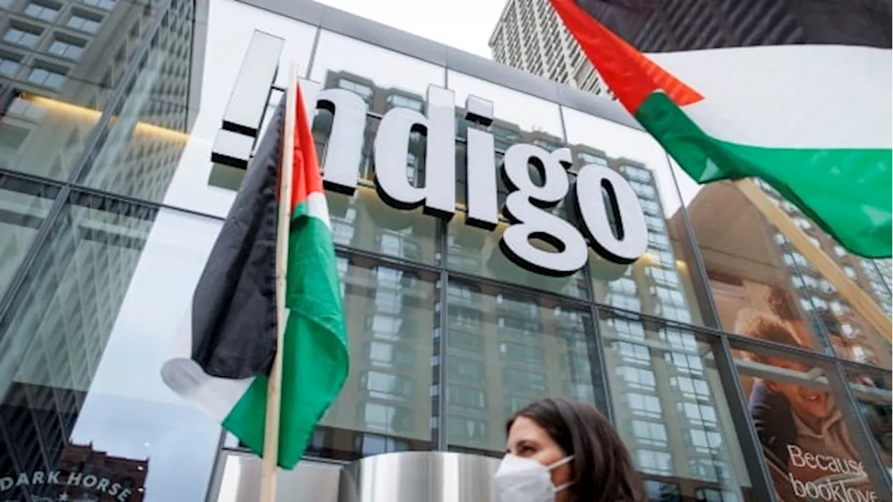 Pro-Palestinian advocates protest at Indigo stores in Toronto