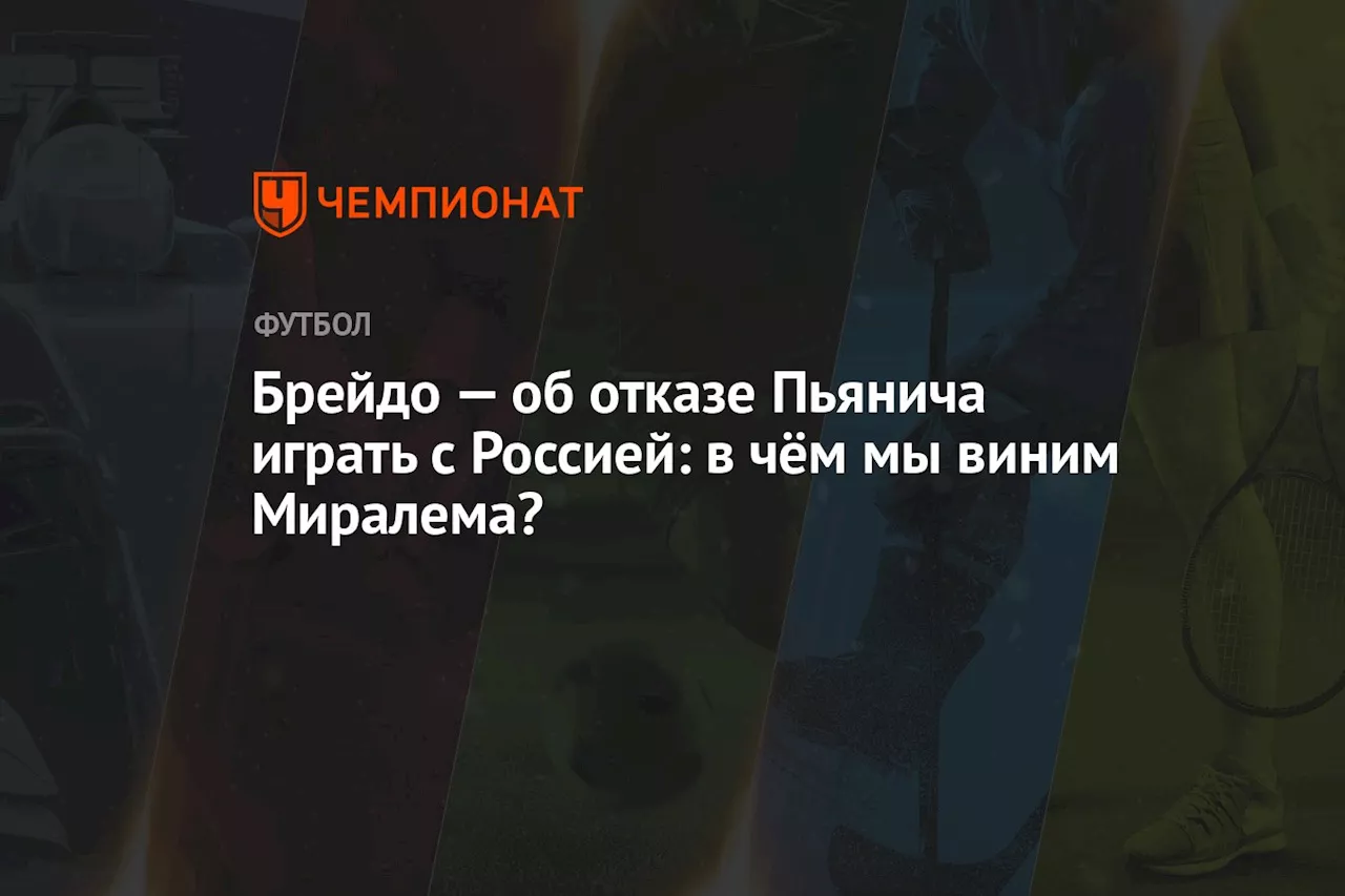 Брейдо — об отказе Пьянича играть с Россией: в чём мы виним Миралема?