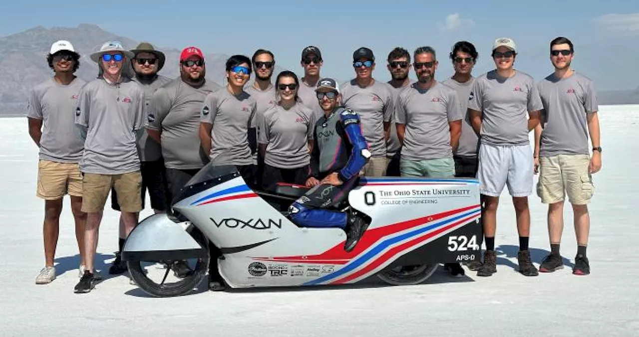 Ohio State Students Set Electric Motorcycle Speed Records at Bonneville