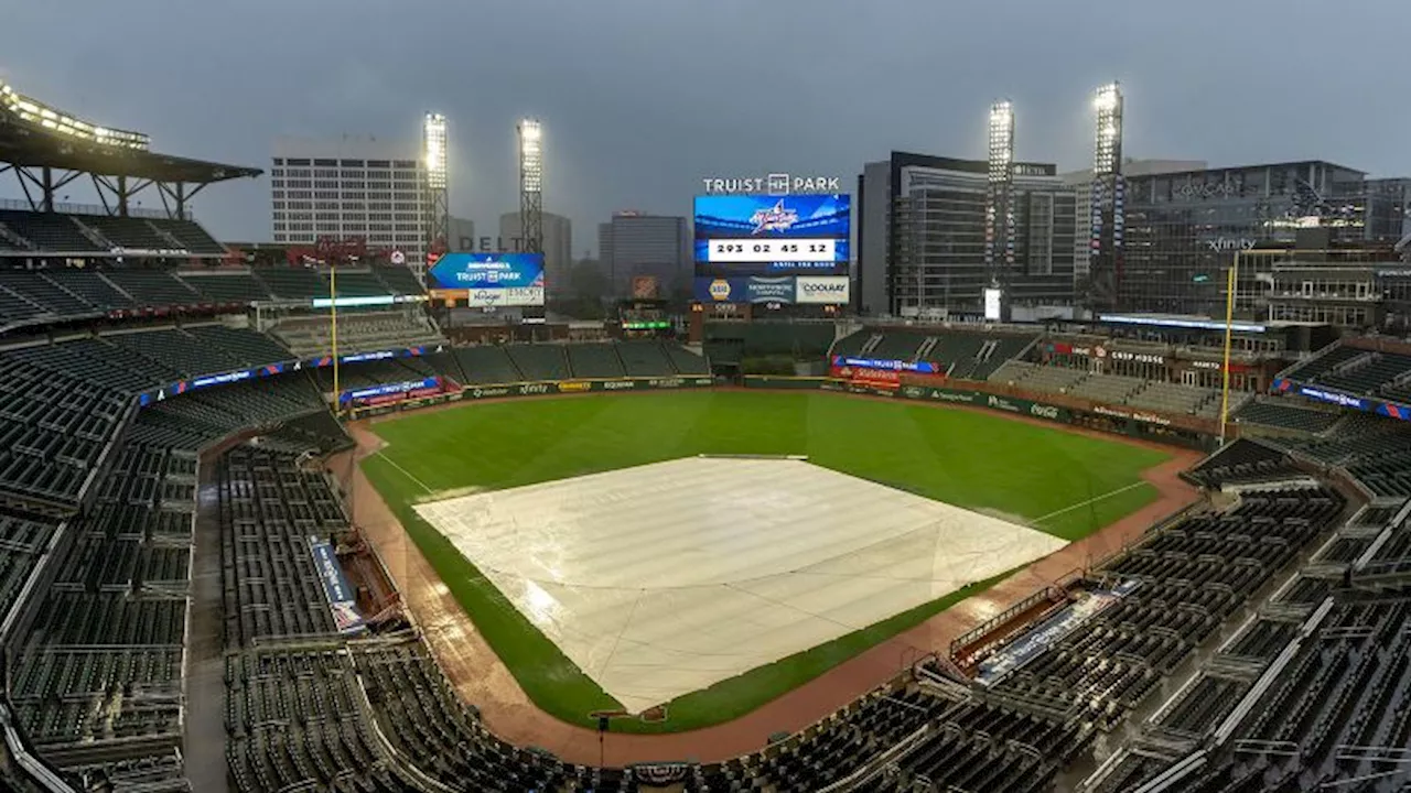 Inclement weather causes playoff implicated games between Atlanta Braves and New York Mets to be postponed