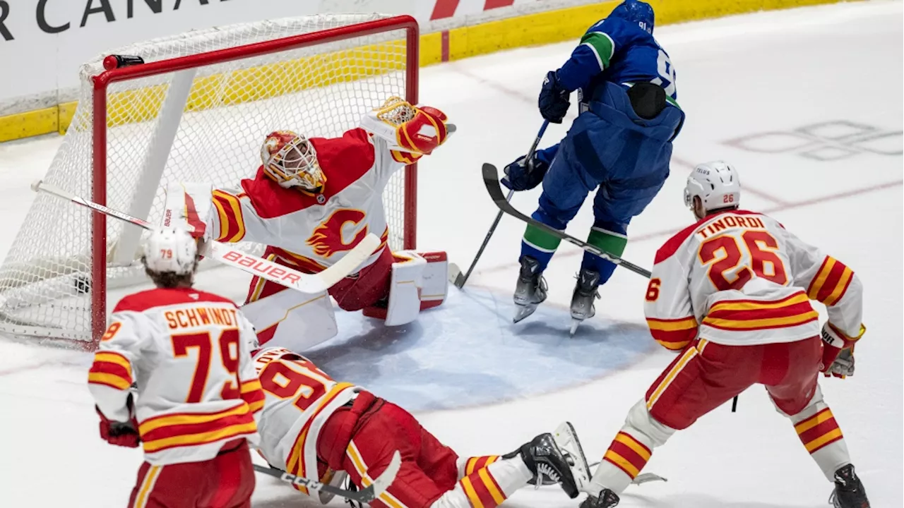 Canucks douse Flames at exhibition game in Abbotsford