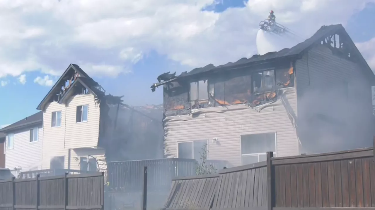 Fire rips through two homes in northeast Calgary