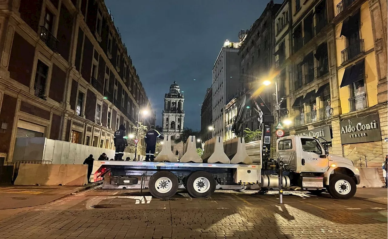 Comercios y edificios gubernamentales blindados en el centro de CDMX por marchas de Ayotzinapa