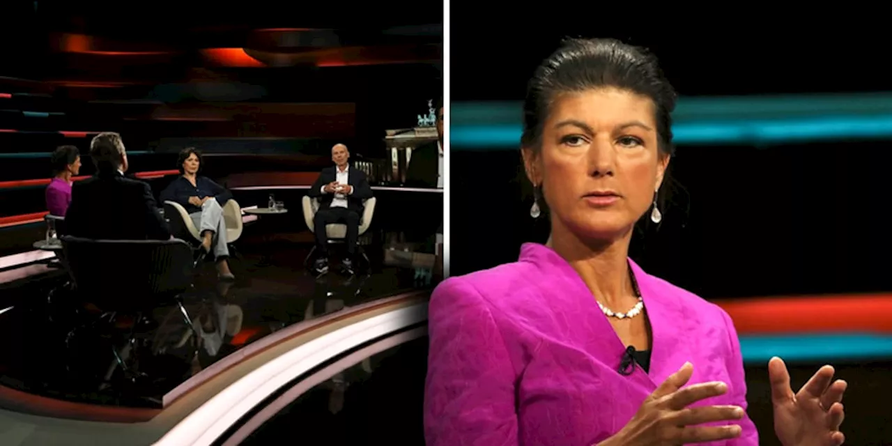 Markus Lanz kritisiert Wagenknecht für „Kriegstreiber“-Plakat, dann wird es laut