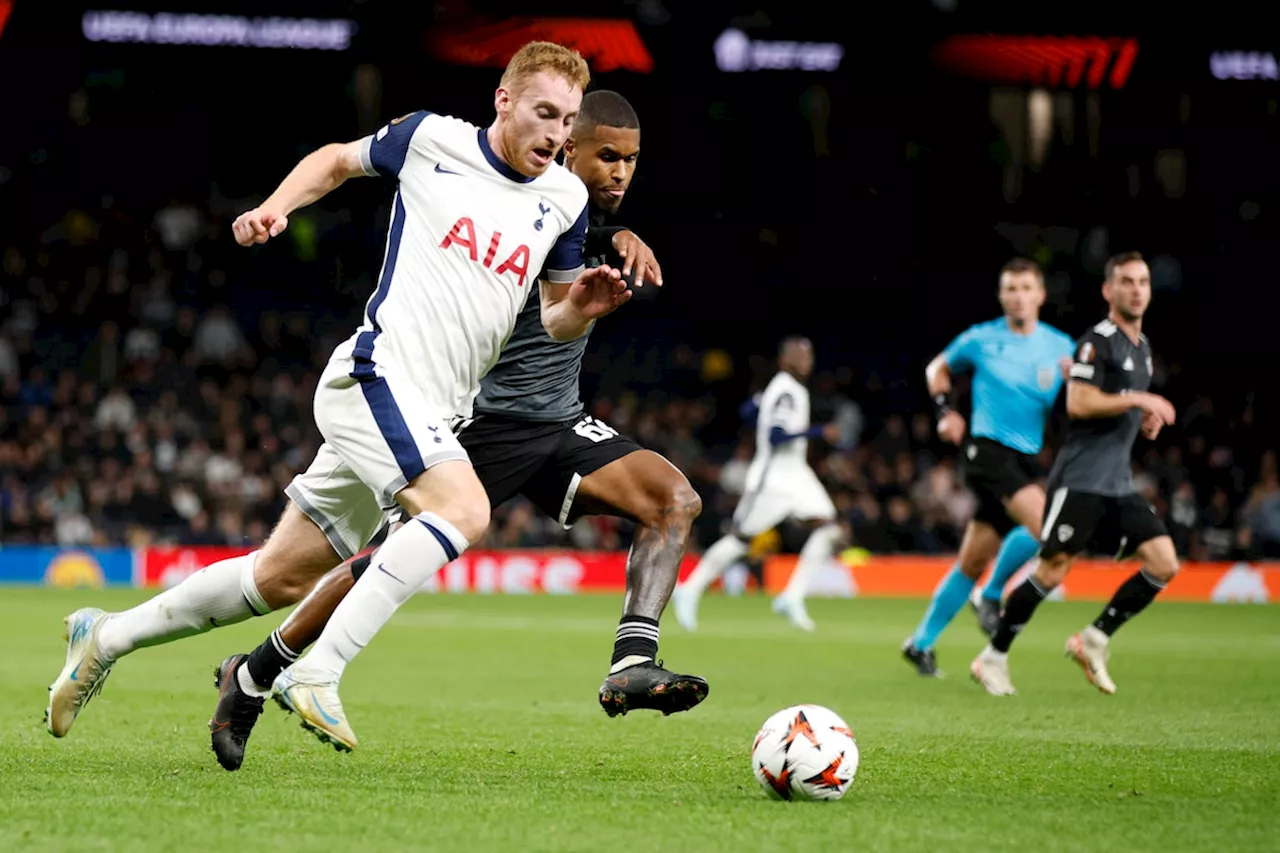 Tottenham overcomes early red card to post 3-0 win in revamped Europa League